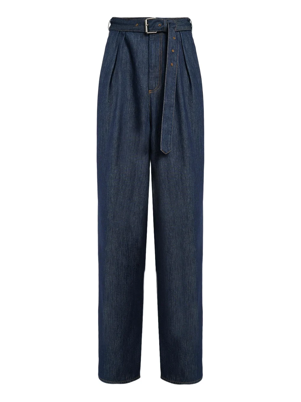 Men's Belted Loose Denim Pants Men's Belted Loose Denim Pants