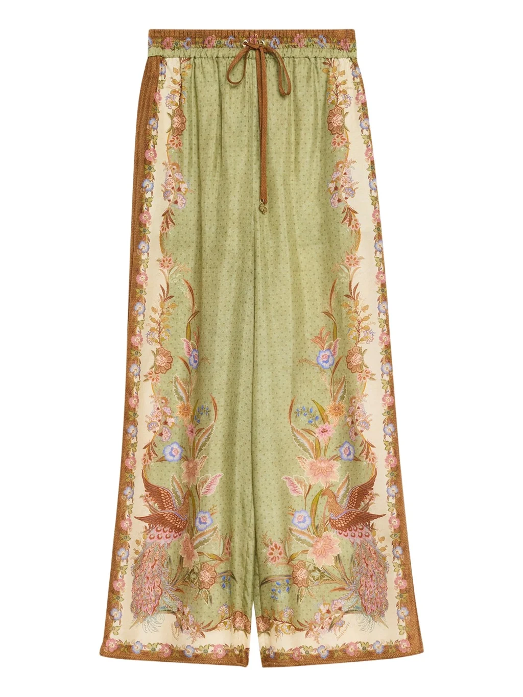 Zimmermann Indra Silk Drawstring Pants