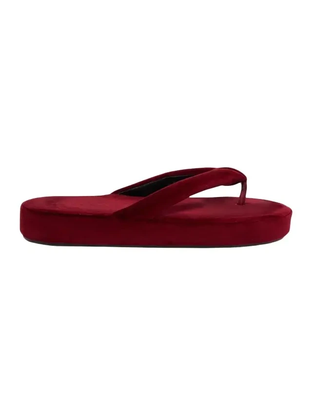 Jet Lag Stretch Velvet Platform Thong Sandals Jet Lag Stretch Velvet Platform Thong Sandals