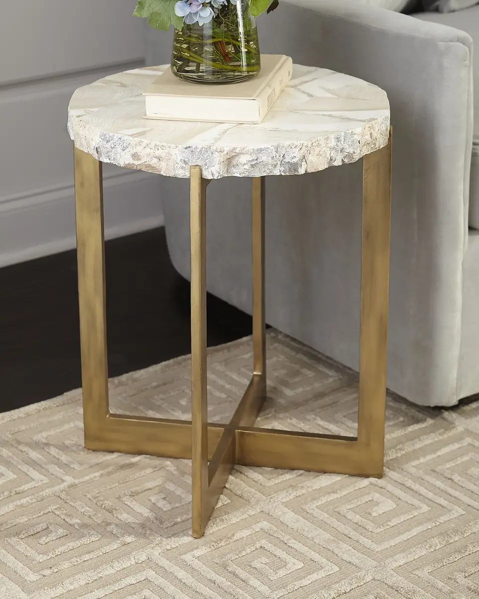 Palecek Durham Fossilized Clam Side Table