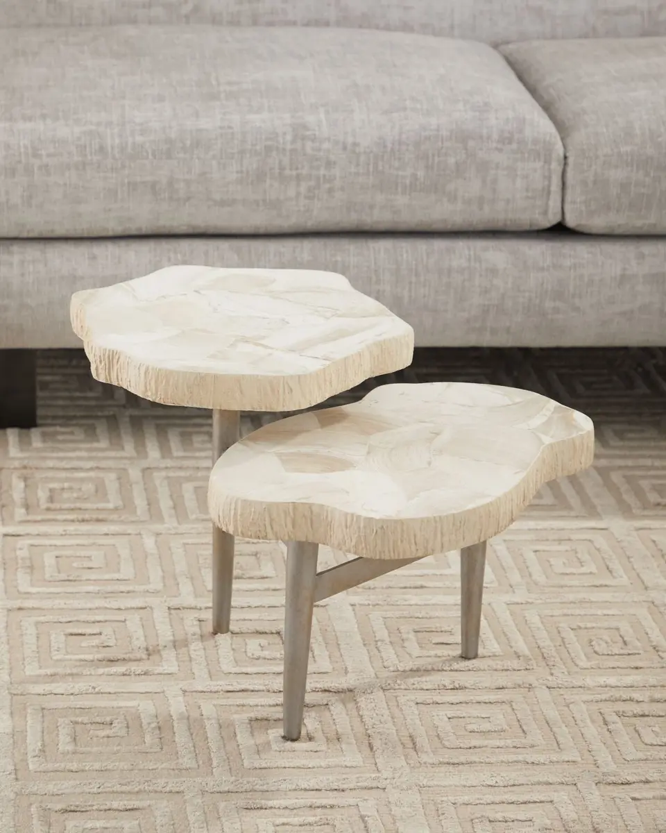 Palecek Fossilized Clam 2-Level Accent Table | Image 1 Palecek Fossilized Clam 2-Level Accent Table | Image 1