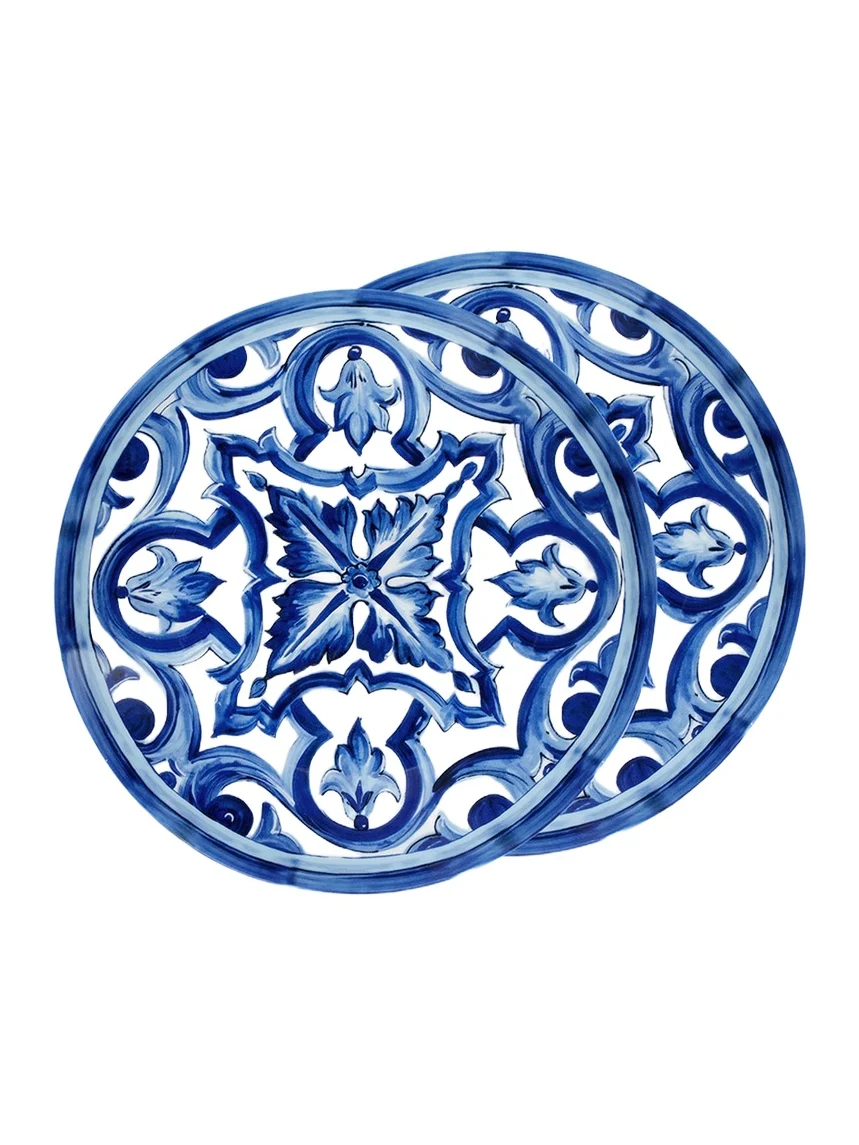 Dolce & Gabbana Casa Blu Mediterraneo Stella Set 2 Dinner Plates