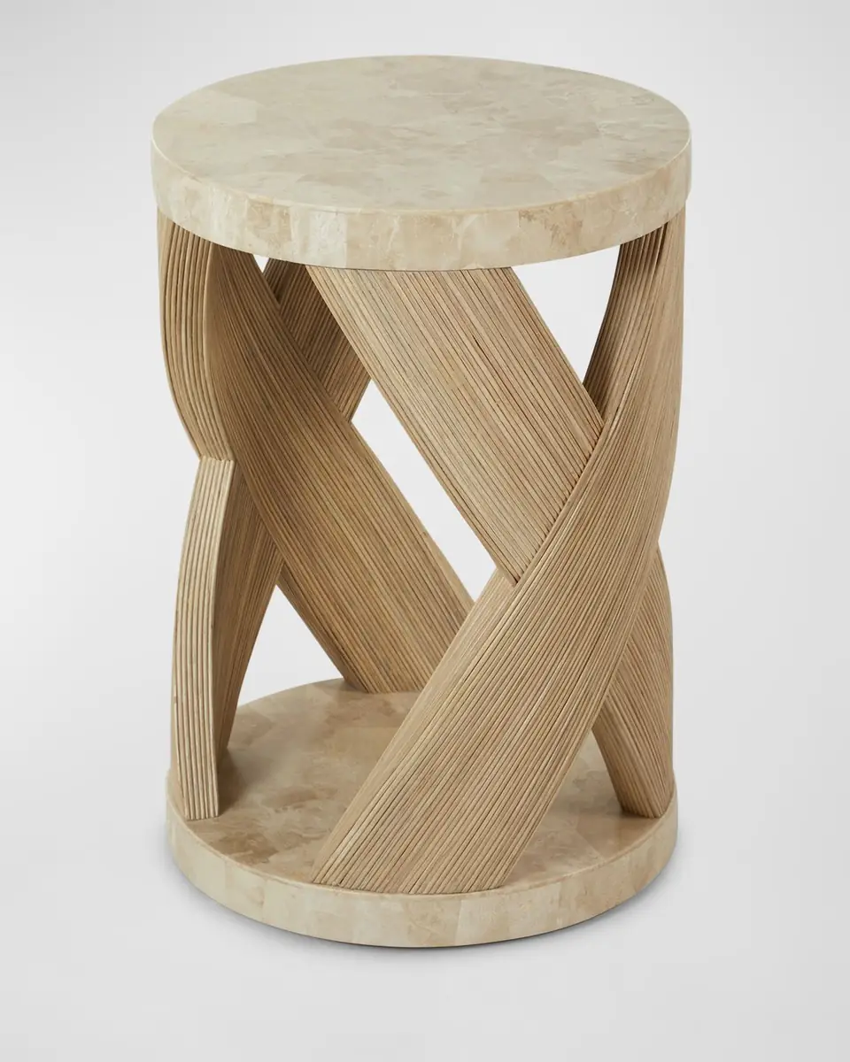 Palecek Blair Rattan Side Table | Thumbnail 2