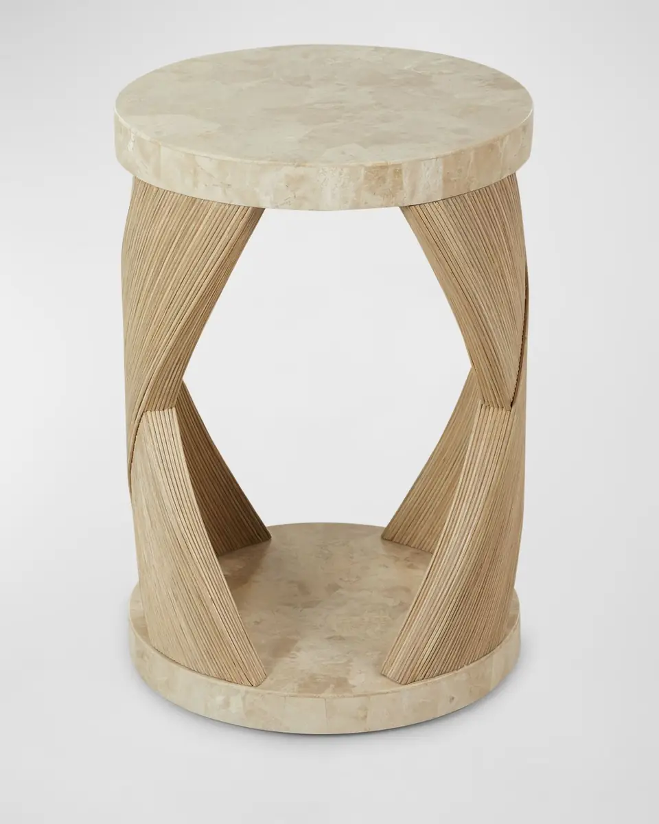 Palecek Blair Rattan Side Table | Thumbnail 3