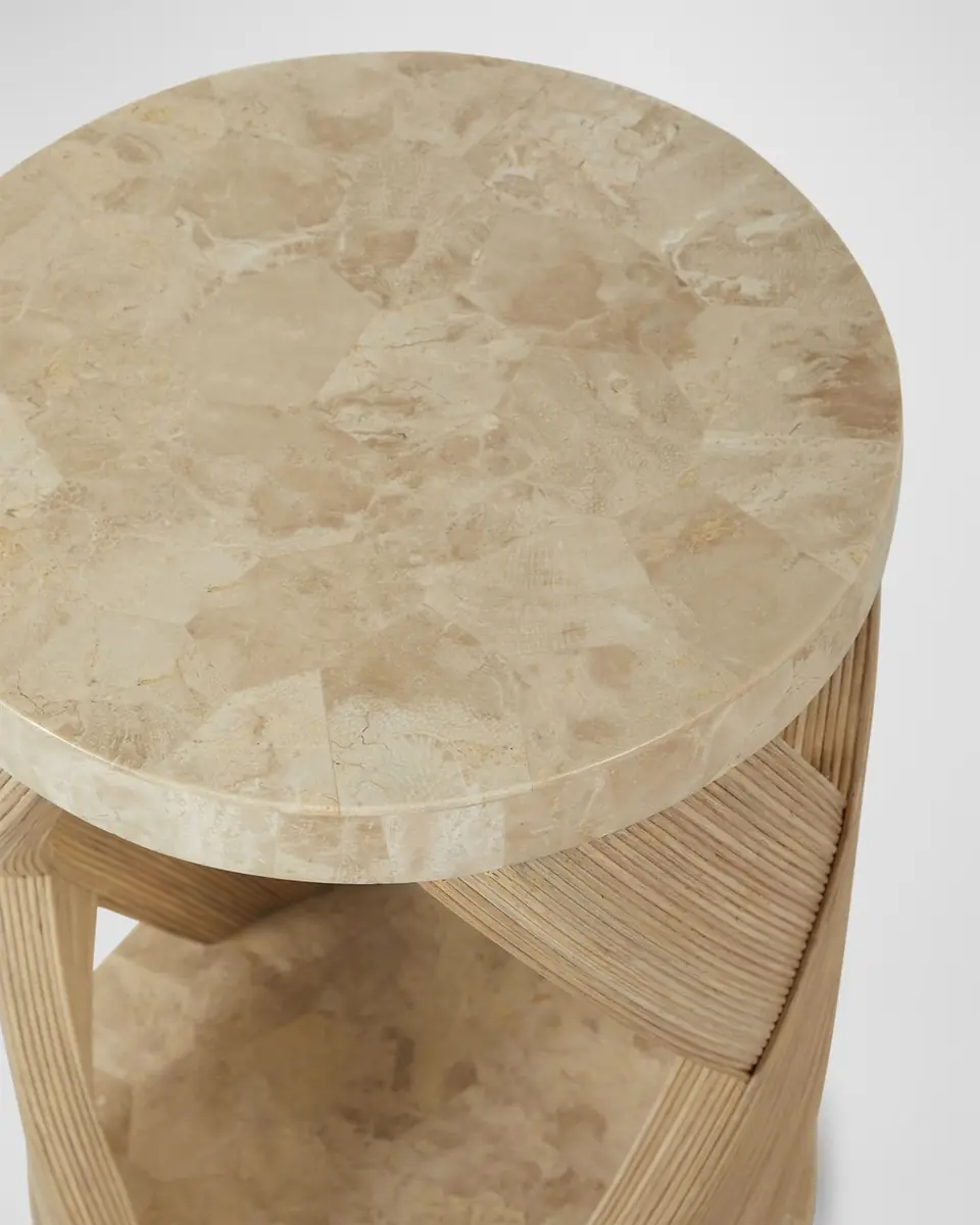 Palecek Blair Rattan Side Table | Thumbnail 6