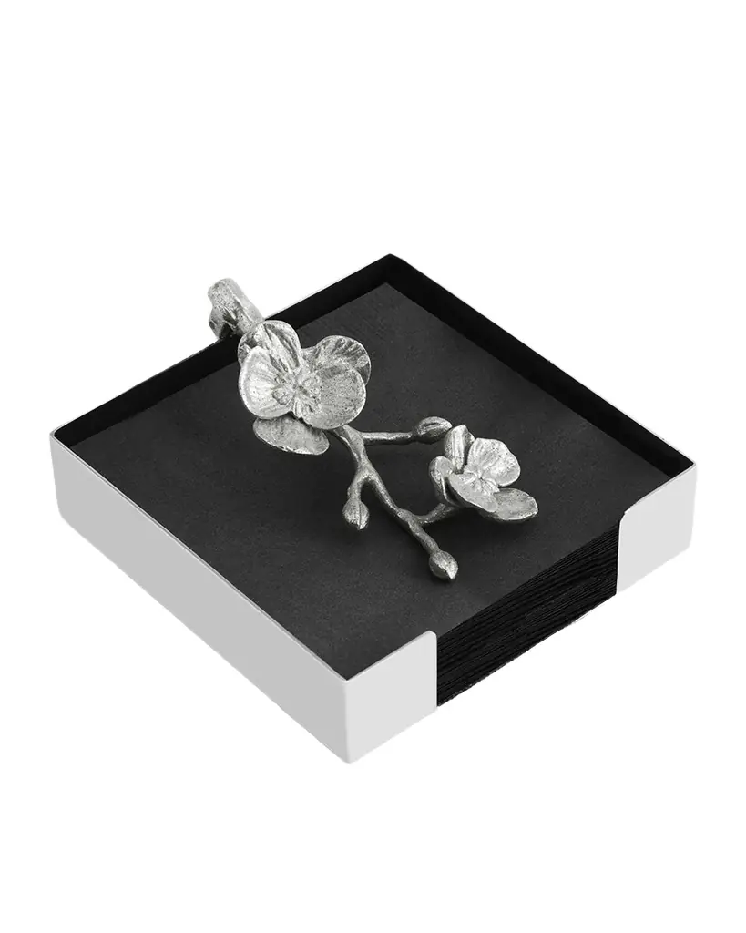 Michael Aram White Orchid Cocktail Napkin Holder