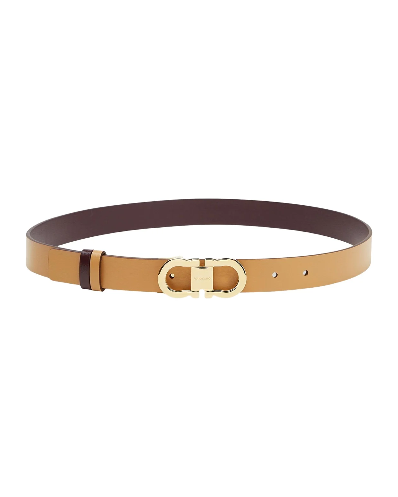 Donna Reversible Leather Double Gancini Belt Donna Reversible Leather Double Gancini Belt