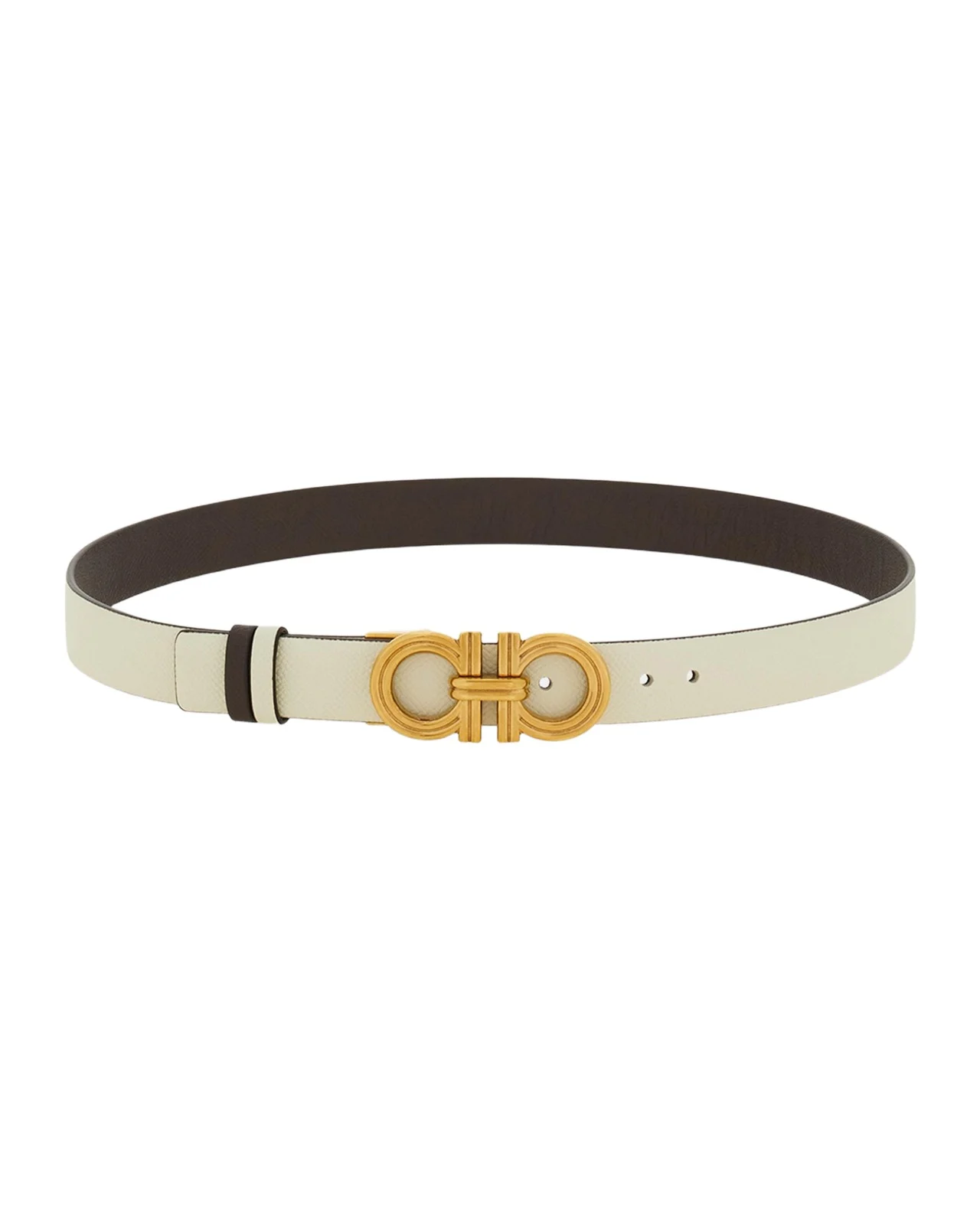 Donna Reversible Leather Double Gancini Belt Donna Reversible Leather Double Gancini Belt