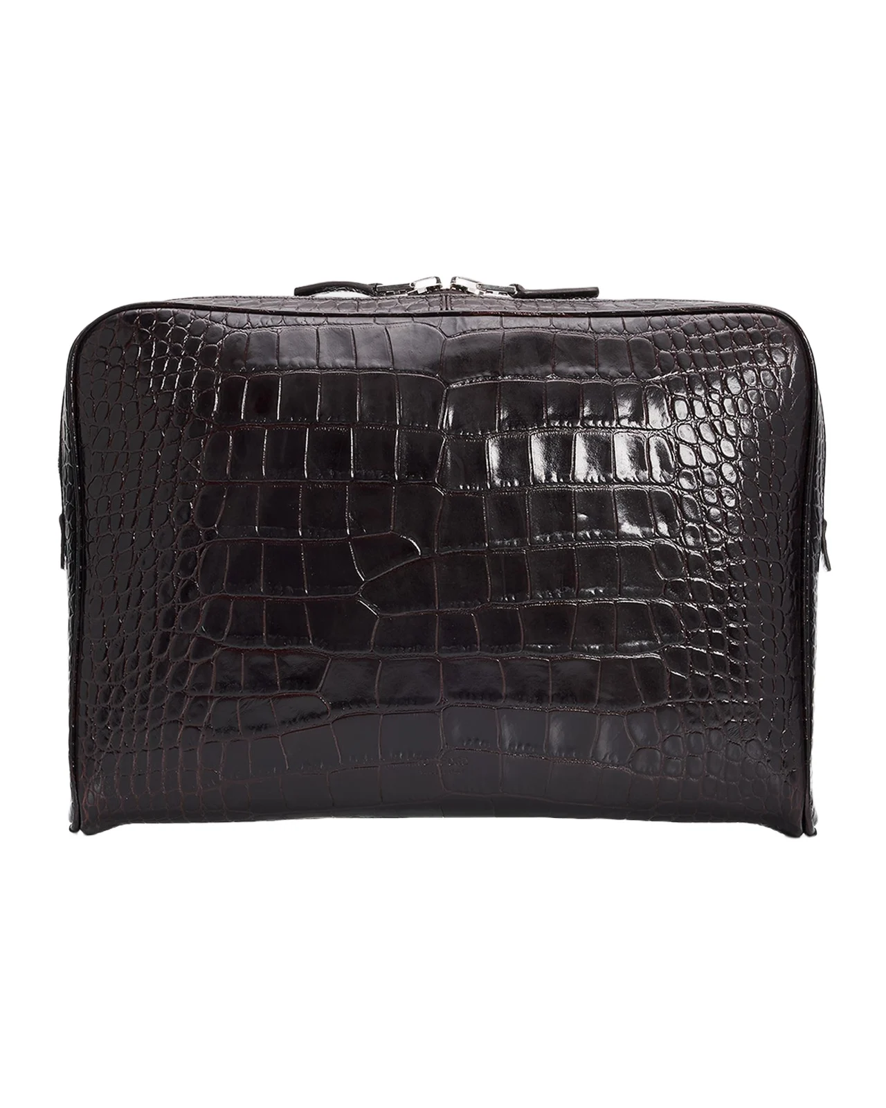 Men's Croc-Effect Zip Pouch