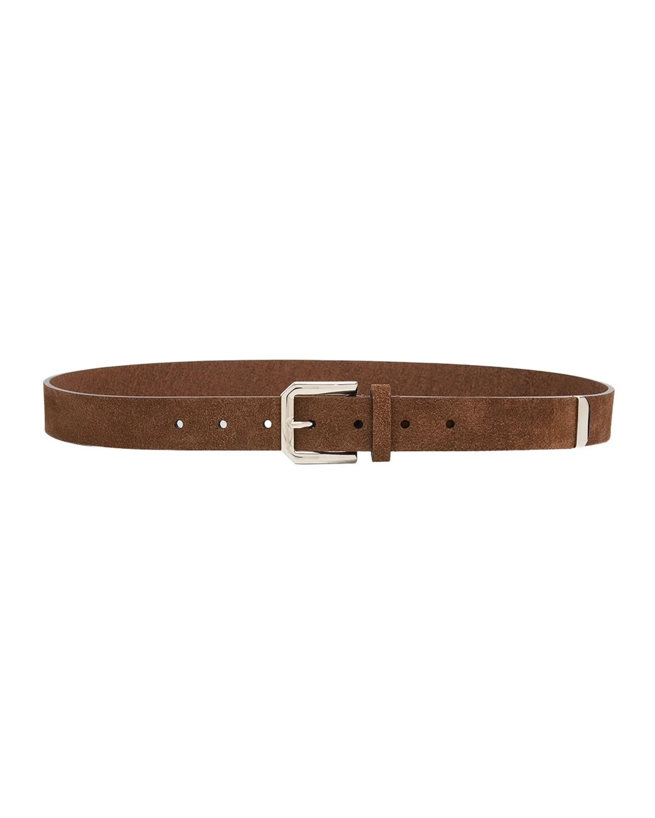 Men's Square-Buckle Suede Belt Men's Square-Buckle Suede Belt