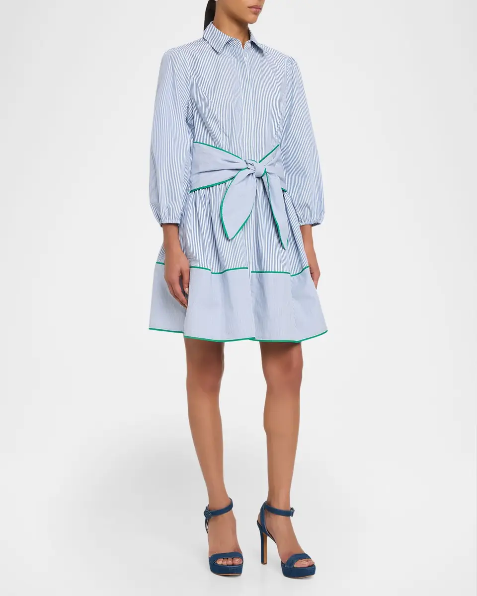 Shoshanna Chatfield Striped Cotton Poplin Mini Shirtdress | Thumbnail 3 Shoshanna Chatfield Striped Cotton Poplin Mini Shirtdress | Thumbnail 3