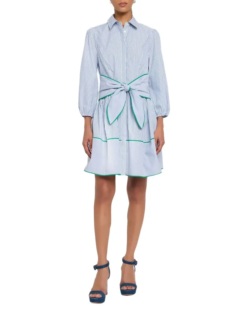 Shoshanna Chatfield Striped Cotton Poplin Mini Shirtdress | Image 1 Shoshanna Chatfield Striped Cotton Poplin Mini Shirtdress | Image 1