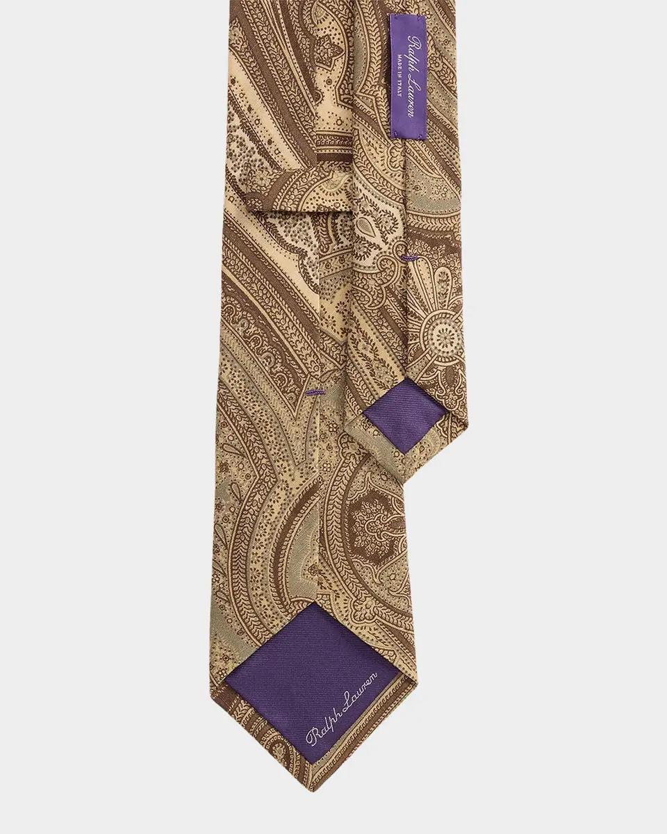 Ralph Lauren Purple Label Paisley Linen-Silk Tie | Thumbnail 3 Ralph Lauren Purple Label Paisley Linen-Silk Tie | Thumbnail 3