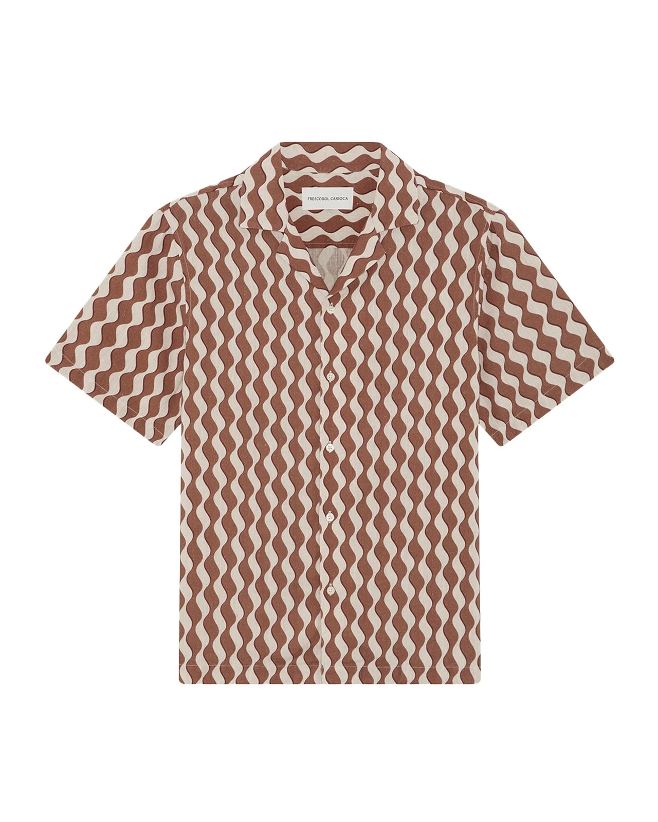 Men's Roberto Linen Wave-Stripe Short-Sleeve Shirt Men's Roberto Linen Wave-Stripe Short-Sleeve Shirt