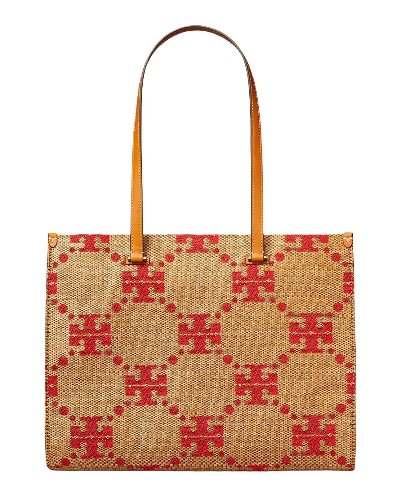 T Monogram Large Jacquard Tote Bag