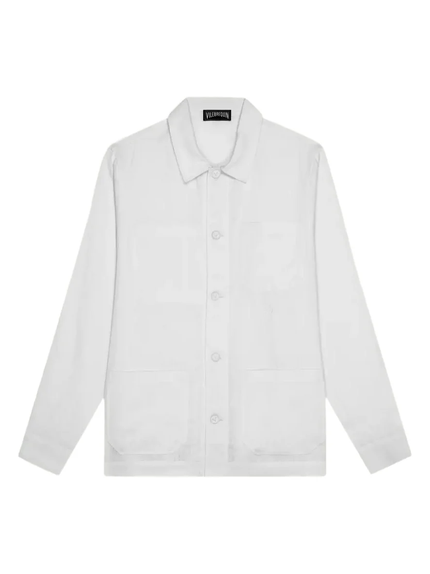 Vilebrequin Men's Linen Patch-Pocket Overshirt