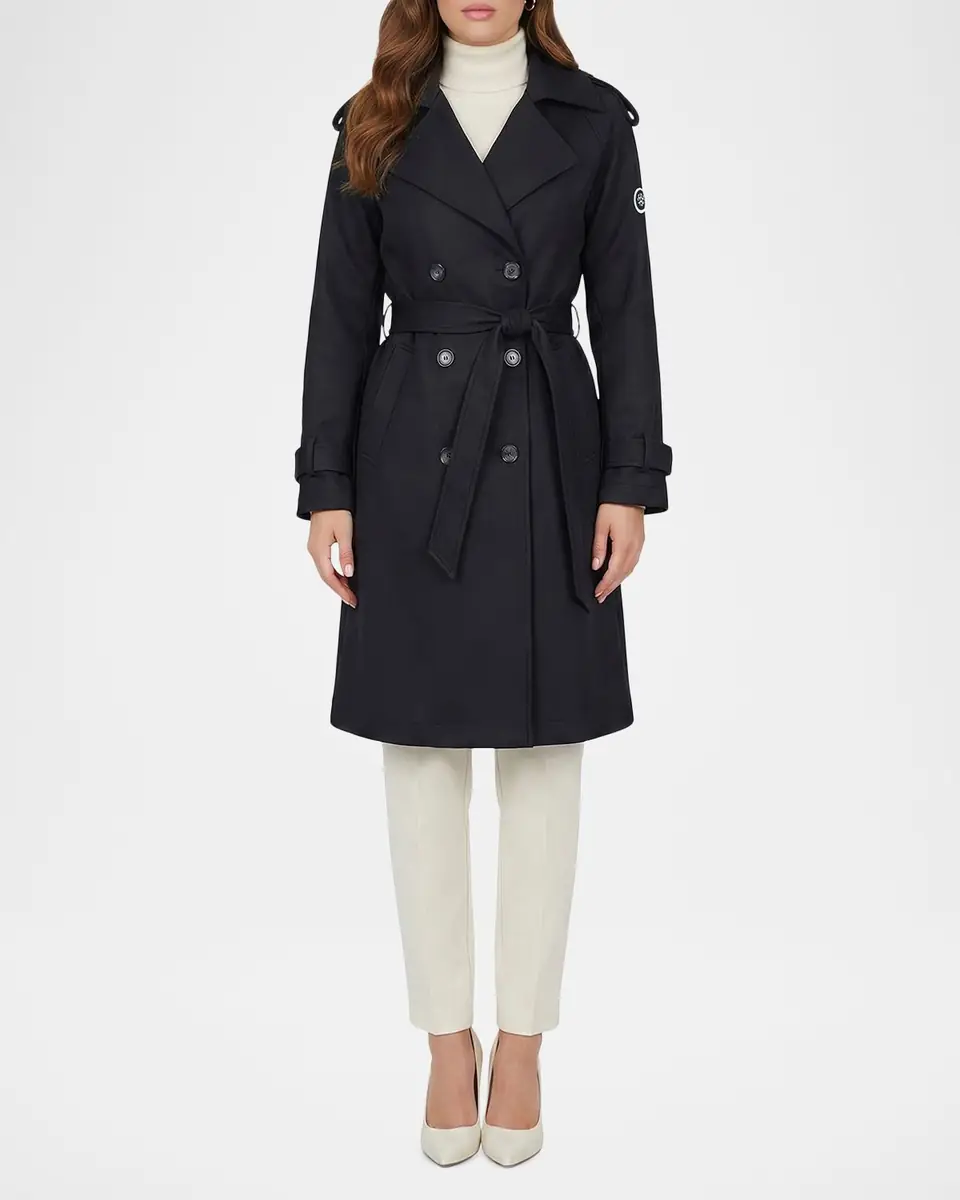 Gorski Wool Belted Double-Breasted Trench Coat | Thumbnail 2