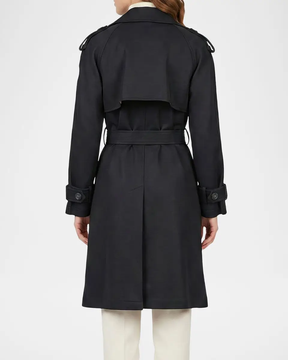 Gorski Wool Belted Double-Breasted Trench Coat | Thumbnail 3