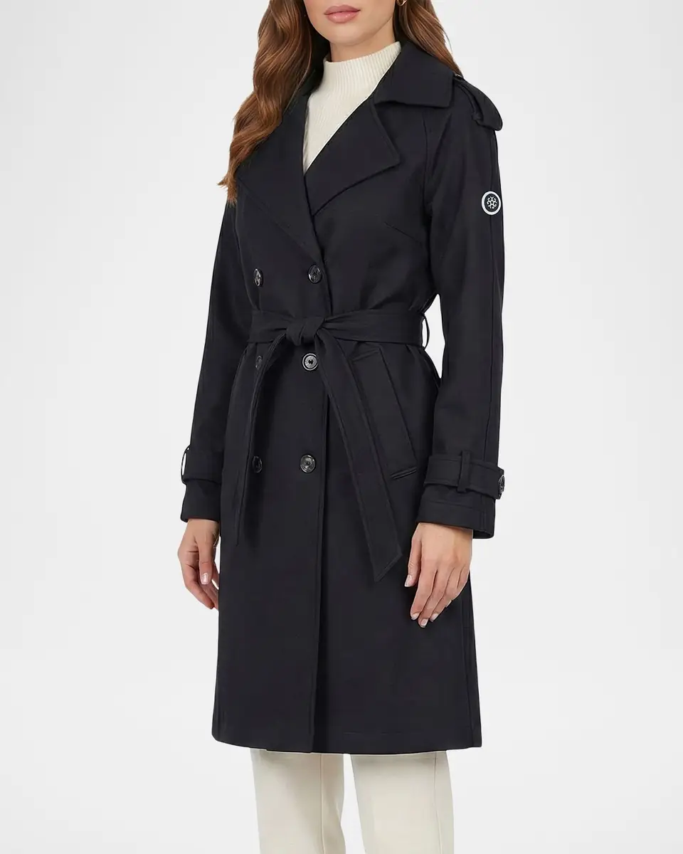 Gorski Wool Belted Double-Breasted Trench Coat | Thumbnail 4