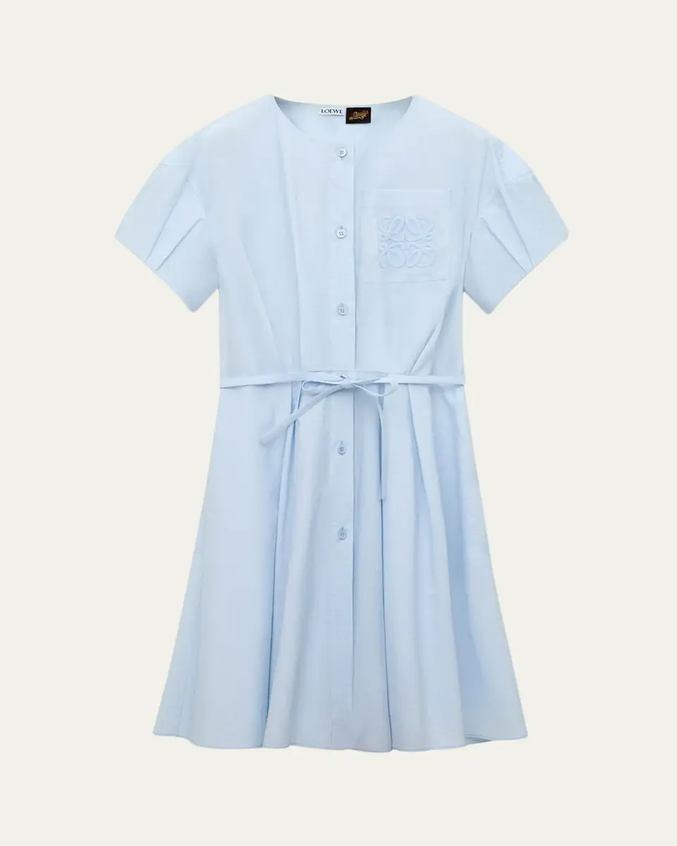 Loewe x Paula's Ibiza Puff-Sleeve Pleated Shirtdress | Thumbnail 4 Loewe x Paula's Ibiza Puff-Sleeve Pleated Shirtdress | Thumbnail 4