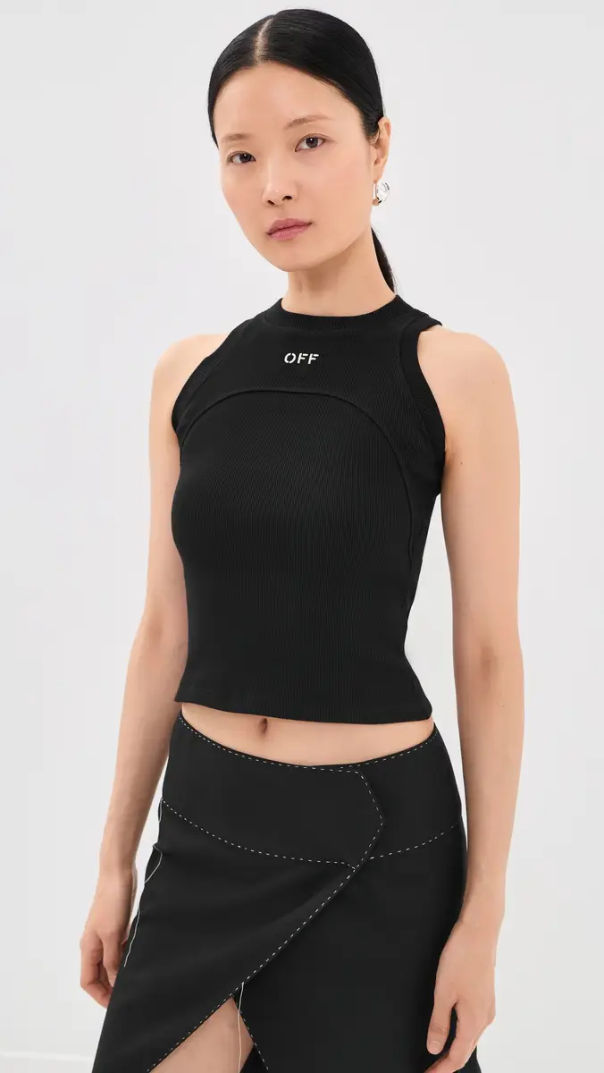 Off-White Off Stamp Ribbed Tank | Thumbnail 2 Off-White Off Stamp Ribbed Tank | Thumbnail 2