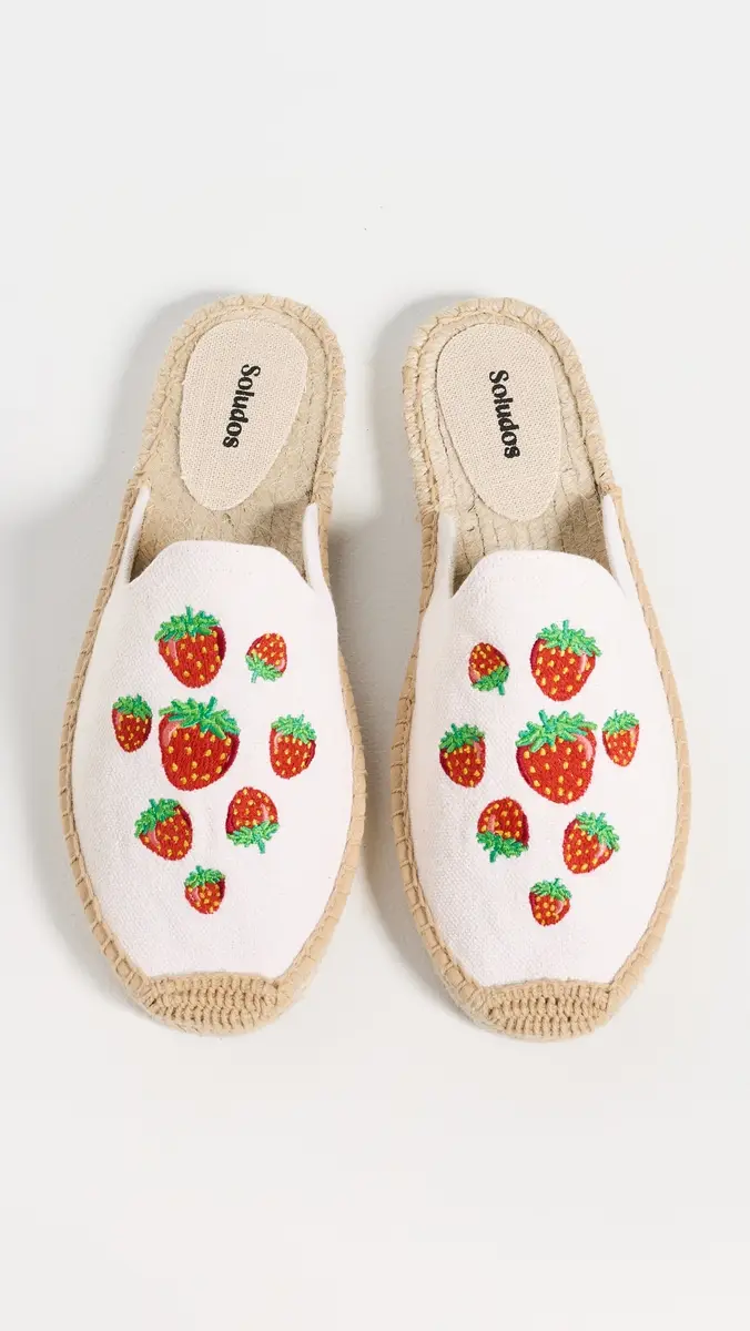 Soludos Espadrilles Mules Mini Strawberries/Oasis White | Thumbnail 5