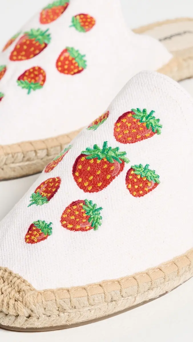Soludos Espadrilles Mules Mini Strawberries/Oasis White | Thumbnail 6