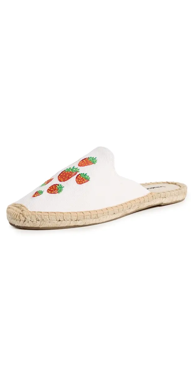 Soludos Espadrilles Mules Mini Strawberries/Oasis White | Image 1 Soludos Espadrilles Mules Mini Strawberries/Oasis White | Image 1