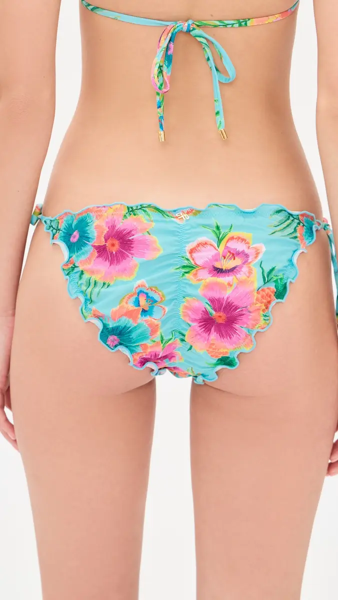 PQ Swim Embroidered Lettuce Edge Bikini Bottoms | Thumbnail 3 PQ Swim Embroidered Lettuce Edge Bikini Bottoms | Thumbnail 3