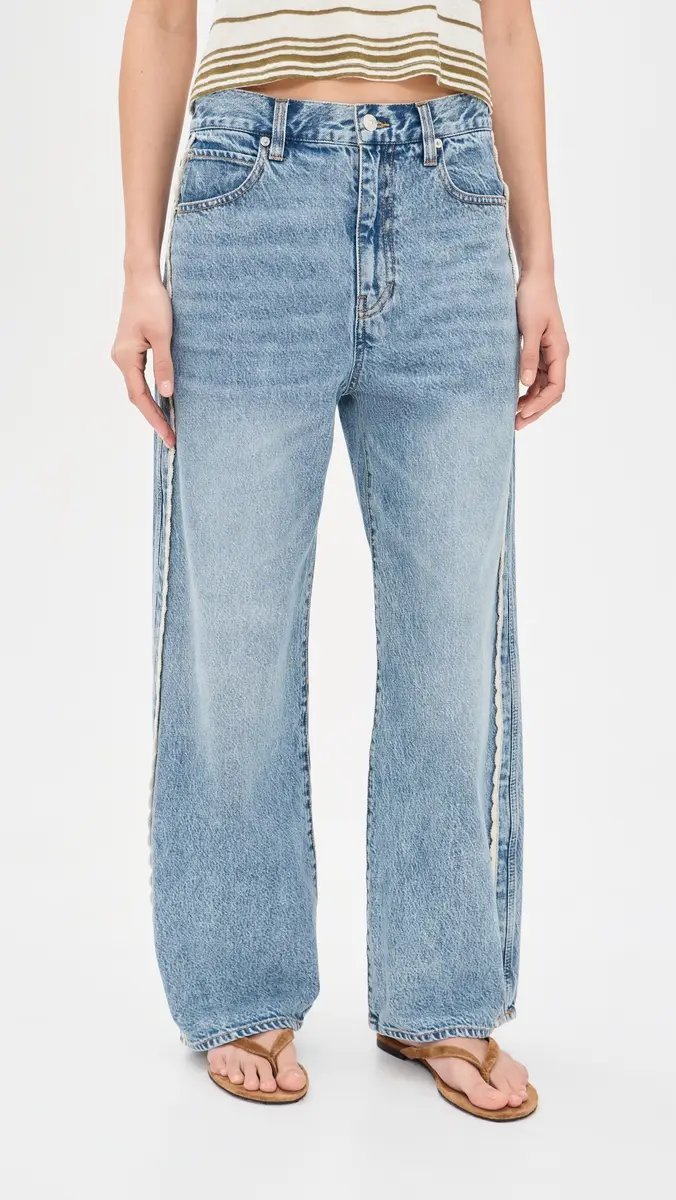 FRAME The Crochet Bow Crop Jeans Aura | Thumbnail 2 FRAME The Crochet Bow Crop Jeans Aura | Thumbnail 2