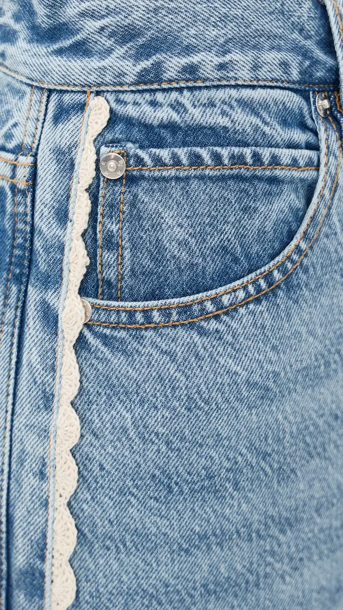 FRAME The Crochet Bow Crop Jeans Aura | Thumbnail 6 FRAME The Crochet Bow Crop Jeans Aura | Thumbnail 6