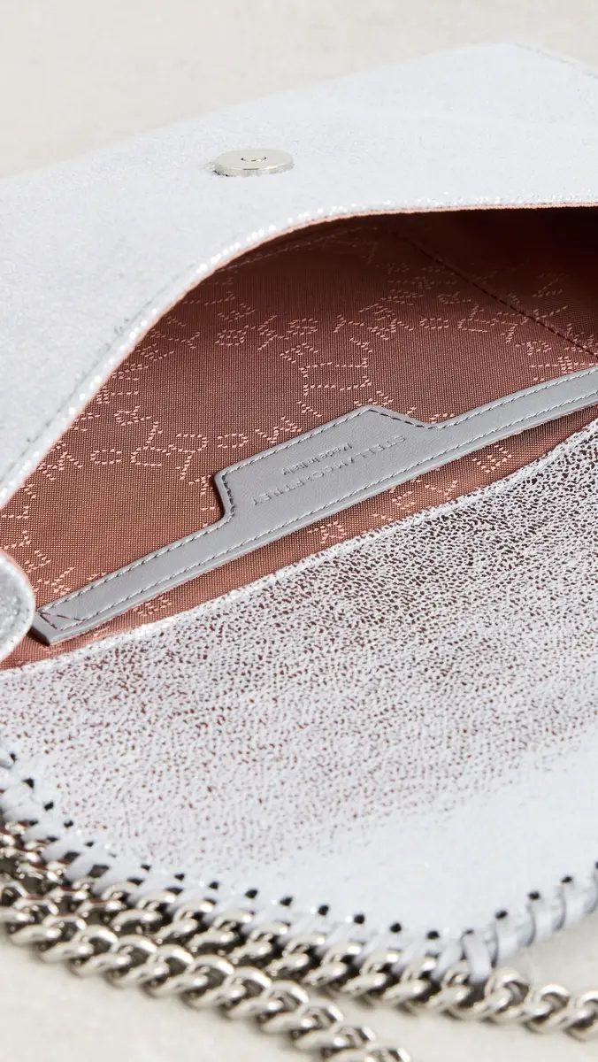 Stella McCartney Falabella Metallic Wallet Crossbody Bag Silver One Size | Thumbnail 6