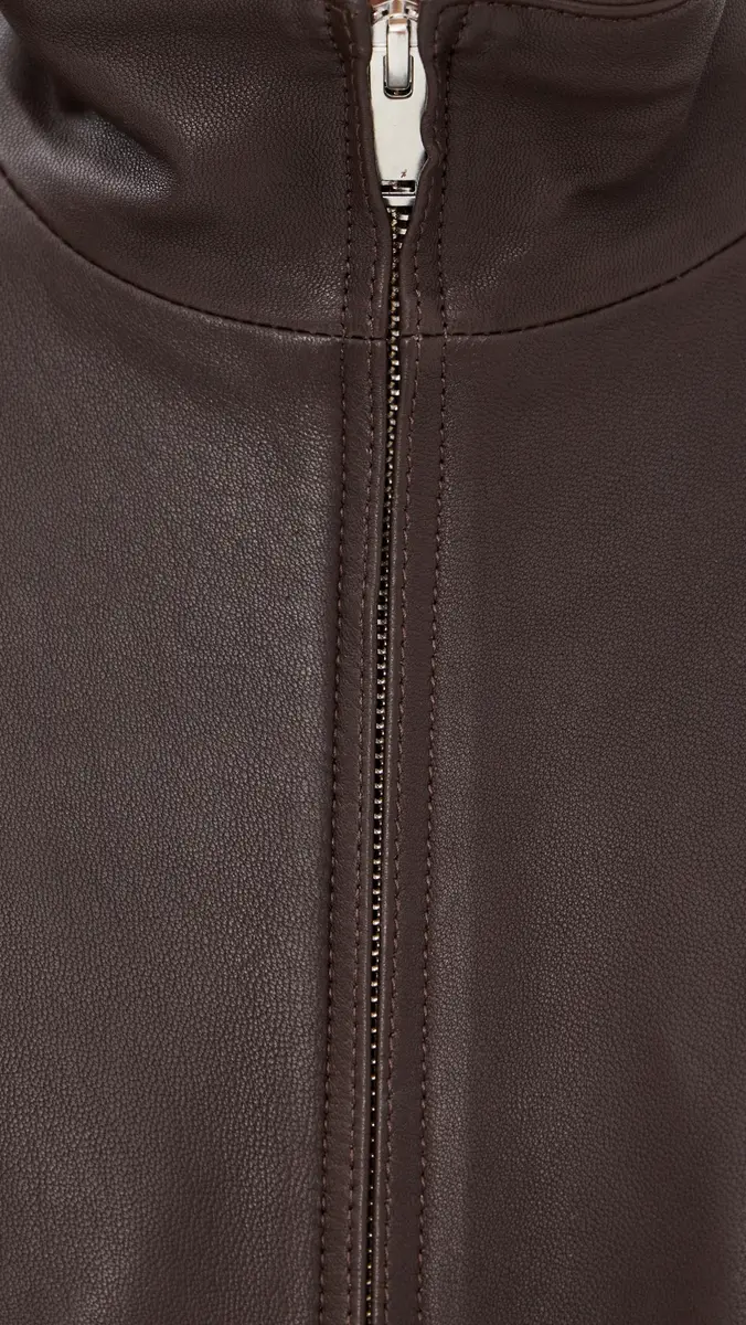 Tibi Leather Moto Bomber Brown | Thumbnail 6 Tibi Leather Moto Bomber Brown | Thumbnail 6