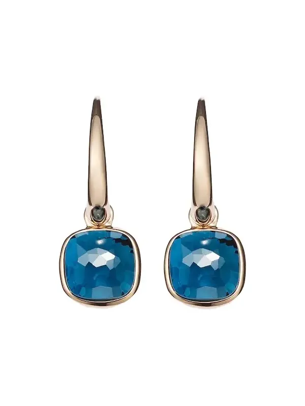 Pomellato Nudo Mini 18kt rose gold earrings with topazes