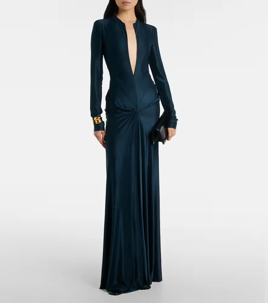 Victoria Beckham Gathered satin gown | Thumbnail 5