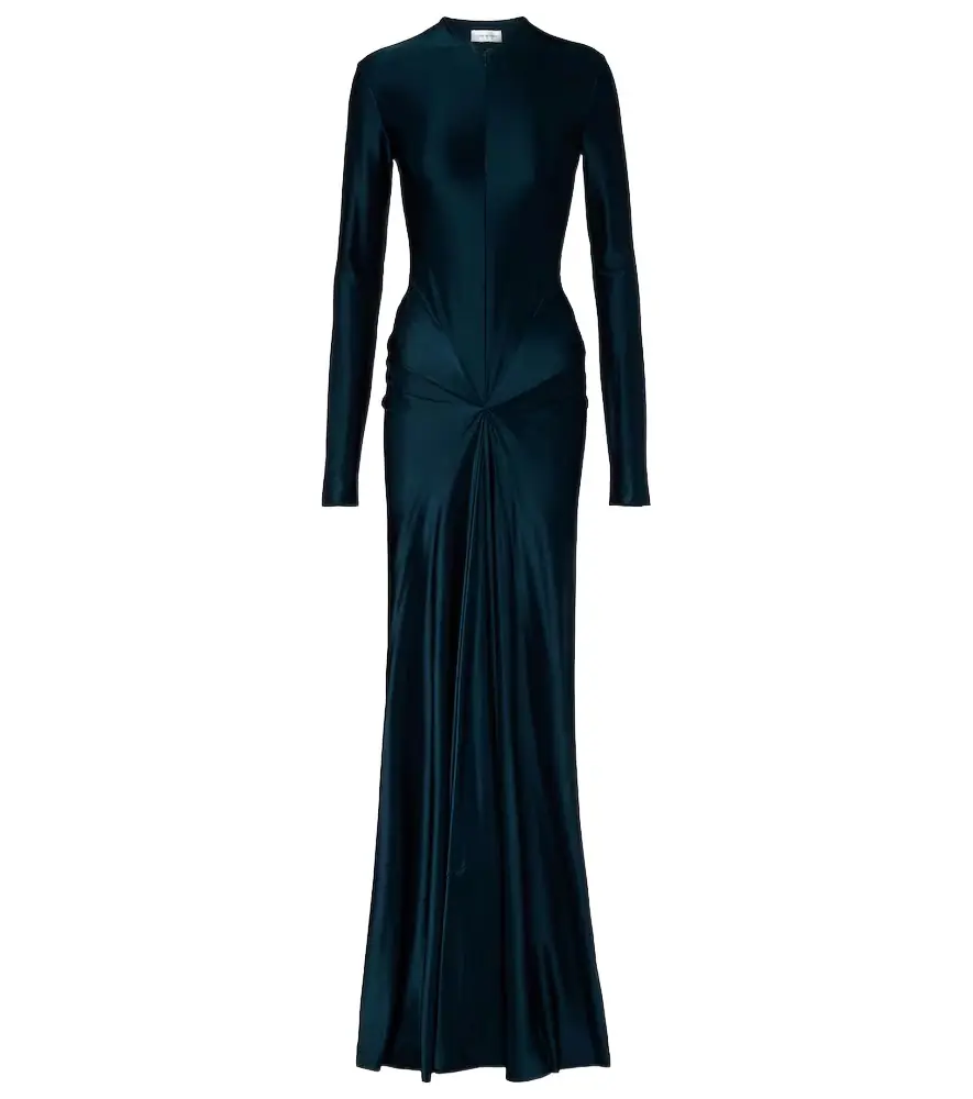 Gathered satin gown Gathered satin gown