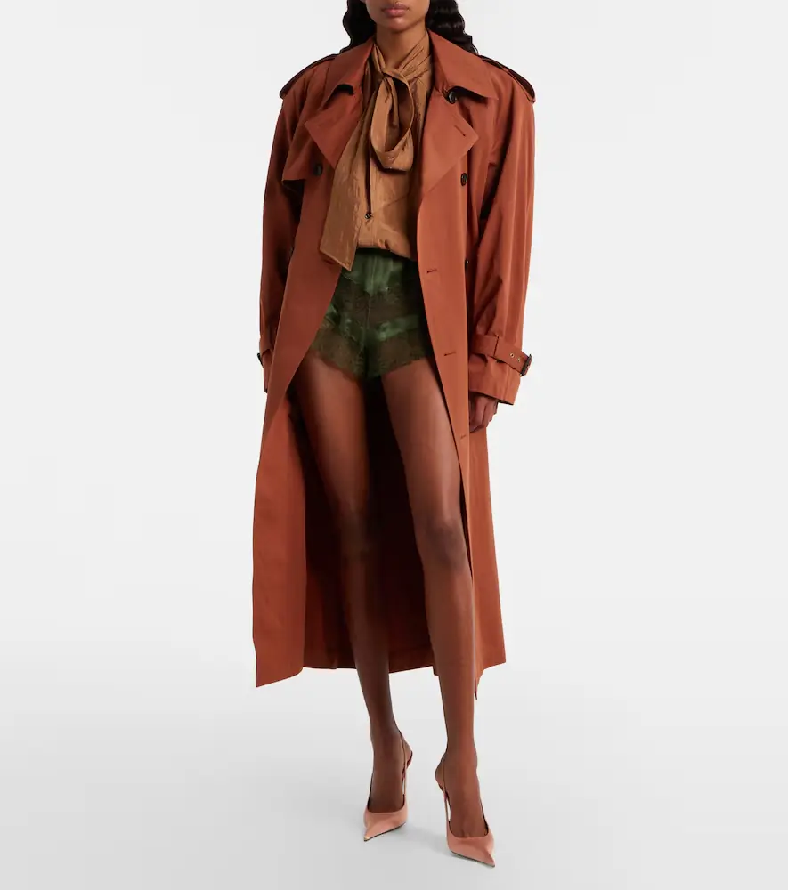 Saint Laurent Lace-trimmed silk satin romper | Thumbnail 2 Saint Laurent Lace-trimmed silk satin romper | Thumbnail 2