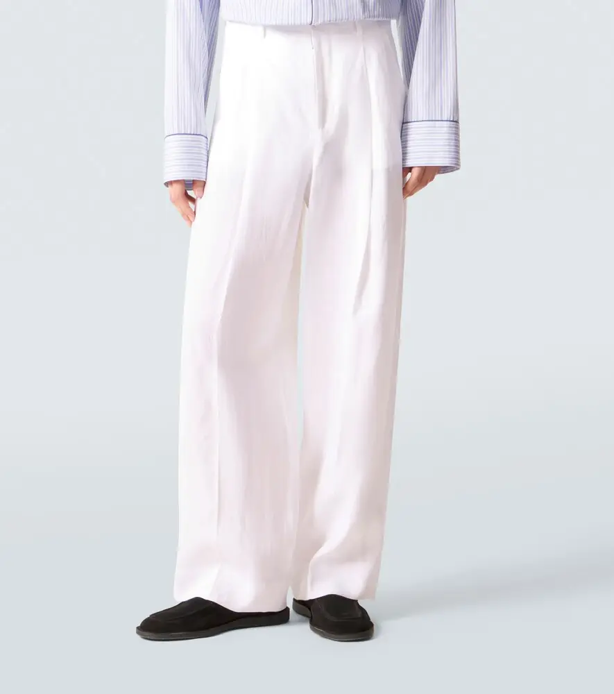 Dolce & Gabbana Linen canvas wide-leg pants | Thumbnail 3