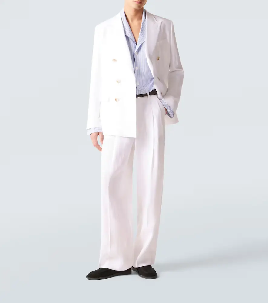 Dolce & Gabbana Linen canvas wide-leg pants | Thumbnail 4