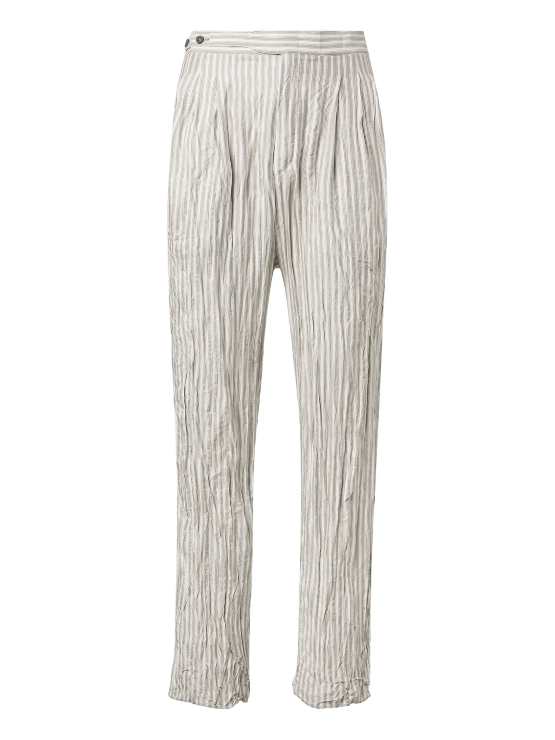 Zegna Striped silk straight pants