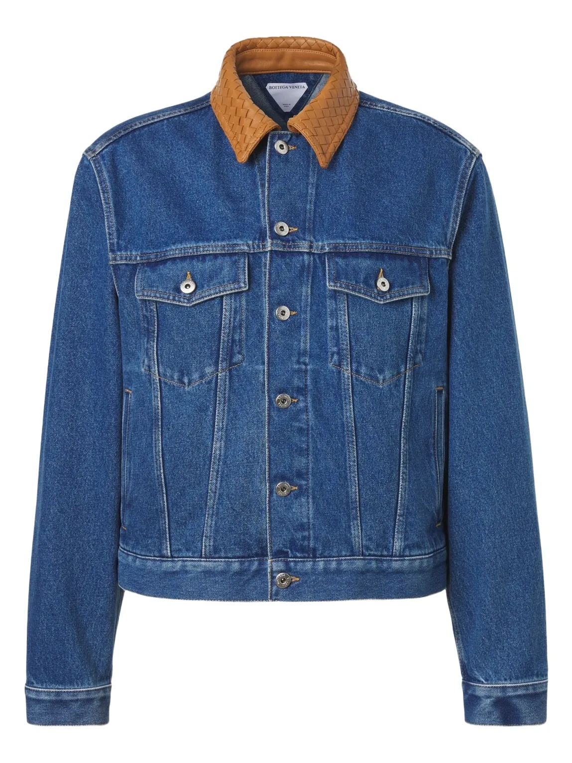 Intrecciato denim jacket