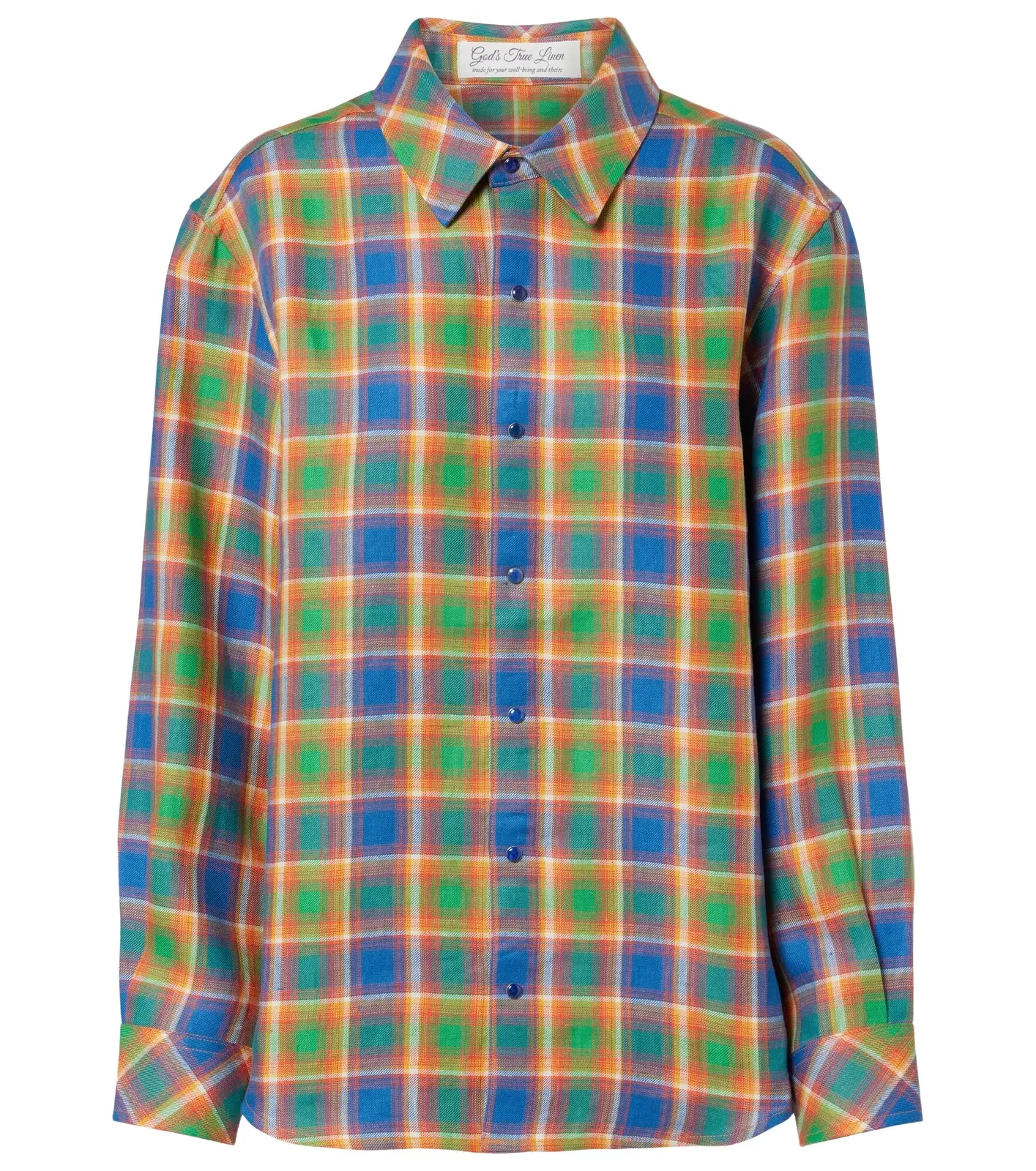Brilliant linen shirt with lapis lazuli Brilliant linen shirt with lapis lazuli