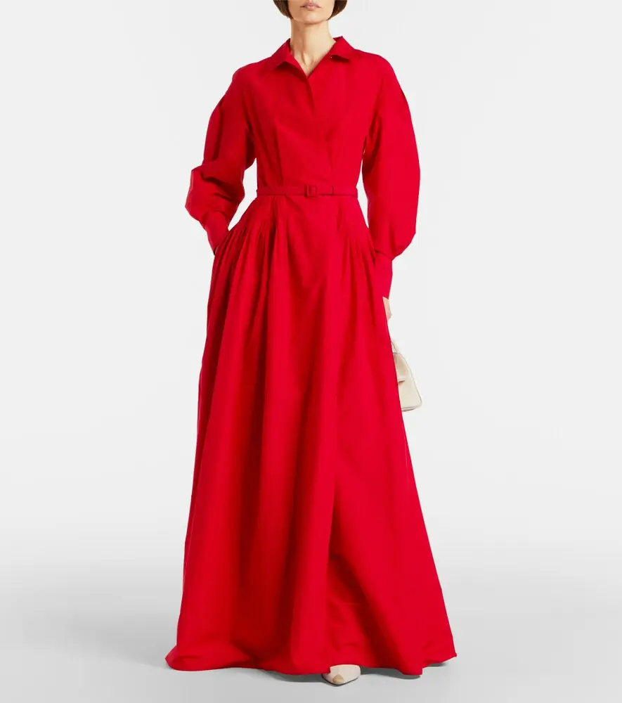 Ralph Lauren Collection Daley belted cotton-blend poplin gown | Thumbnail 6