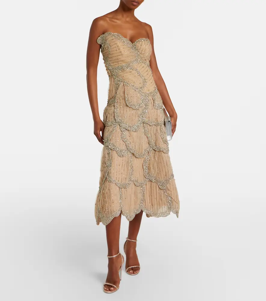 Costarellos Sylvie embellished georgette cocktail dress | Thumbnail 5 Costarellos Sylvie embellished georgette cocktail dress | Thumbnail 5