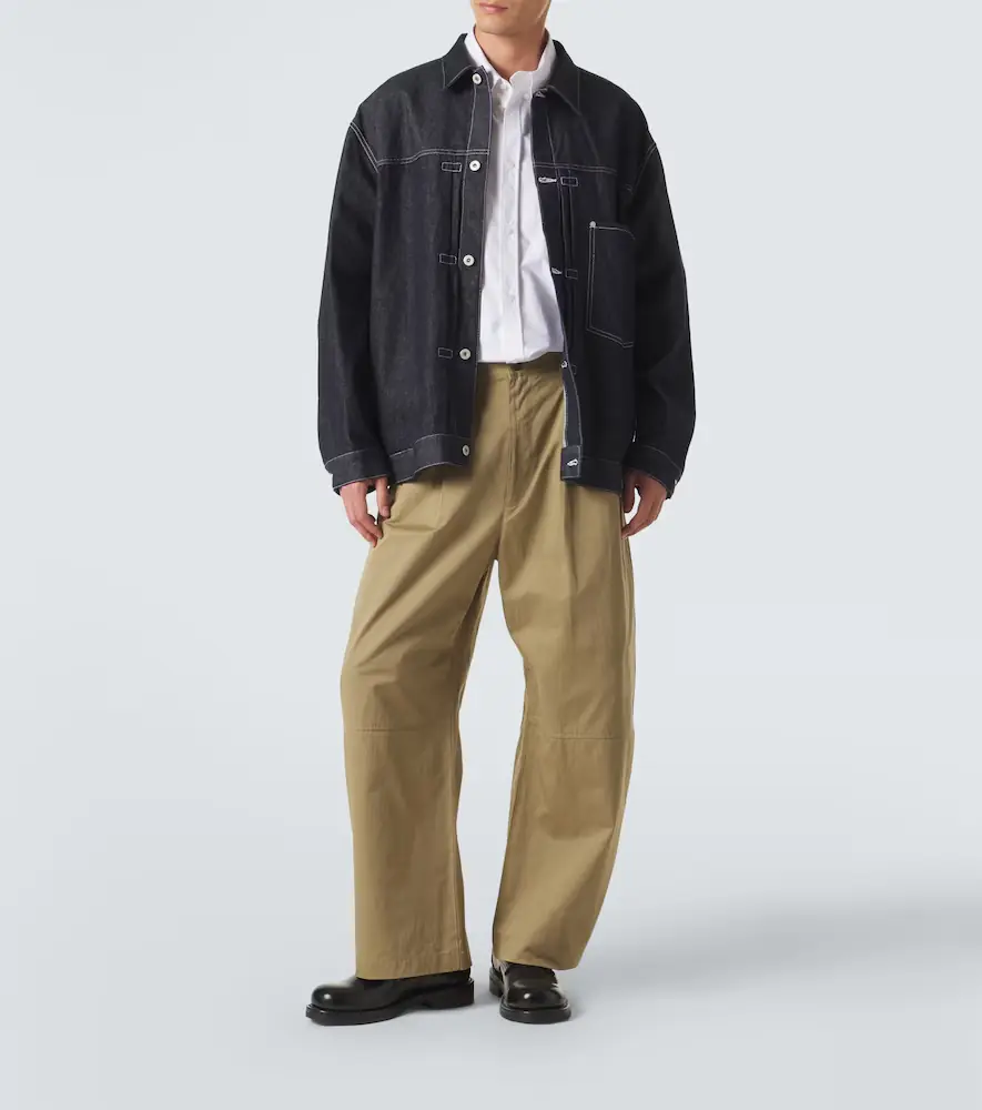 Comme des Garcons Homme Comme des Garçons Homme Cotton and linen barrel-leg chinos | Thumbnail 2 Comme des Garcons Homme Comme des Garçons Homme Cotton and linen barrel-leg chinos | Thumbnail 2