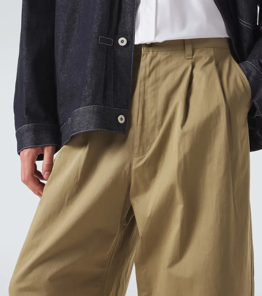 Comme des Garcons Homme Comme des Garçons Homme Cotton and linen barrel-leg chinos | Thumbnail 4 Comme des Garcons Homme Comme des Garçons Homme Cotton and linen barrel-leg chinos | Thumbnail 4