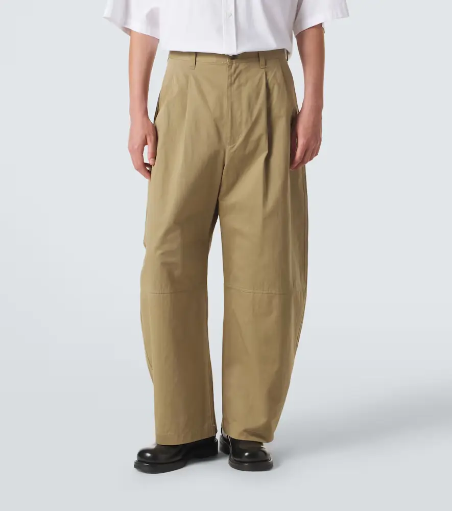 Comme des Garcons Homme Comme des Garçons Homme Cotton and linen barrel-leg chinos | Thumbnail 5 Comme des Garcons Homme Comme des Garçons Homme Cotton and linen barrel-leg chinos | Thumbnail 5