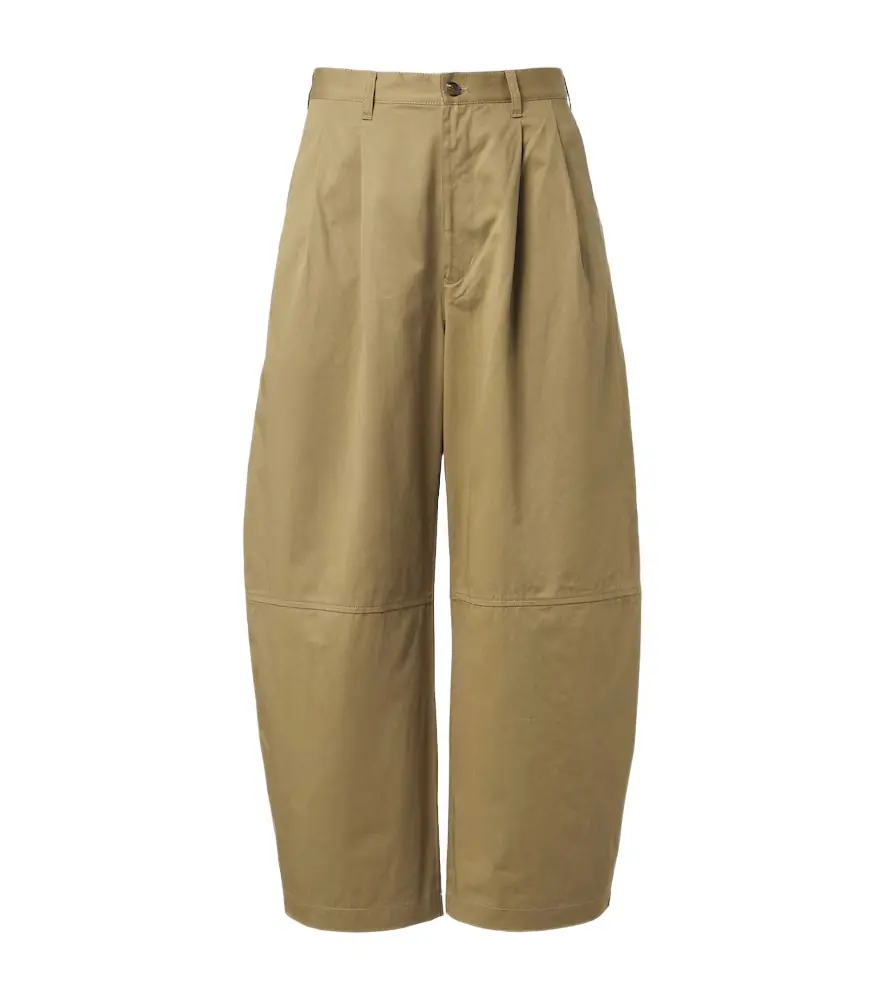 Comme des Garcons Homme Comme des Garçons Homme Cotton and linen barrel-leg chinos | Image 1 Comme des Garcons Homme Comme des Garçons Homme Cotton and linen barrel-leg chinos | Image 1
