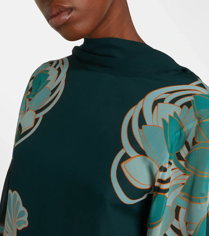 La DoubleJ Magnifico printed silk twill midi dress | Thumbnail 2