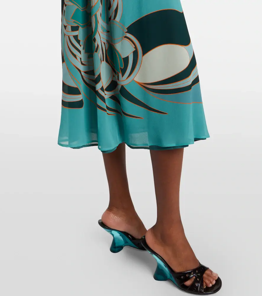 La DoubleJ Magnifico printed silk twill midi dress | Thumbnail 6